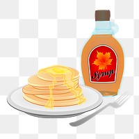 Pancakes png sticker, breakfast food illustration on transparent background. Free public domain CC0 image.