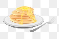 Pancakes png sticker, breakfast food illustration on transparent background. Free public domain CC0 image.