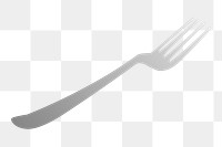 Fork png sticker, utensil illustration on transparent background. Free public domain CC0 image.