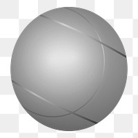 Boule metal ball png sticker, sport equipment illustration on transparent background. Free public domain CC0 image.