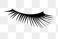 Eyelashes png sticker, beauty illustration on transparent background. Free public domain CC0 image.