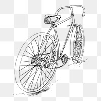 Bicycle png sticker, vehicle illustration on transparent background. Free public domain CC0 image.