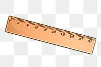 Ruler png sticker, stationery illustration on transparent background. Free public domain CC0 image.