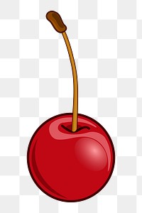 Cherry png sticker, fruit illustration on transparent background. Free public domain CC0 image.