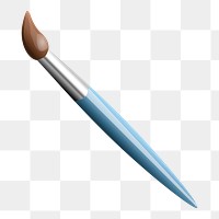 Paint brush png sticker, stationery illustration on transparent background. Free public domain CC0 image.