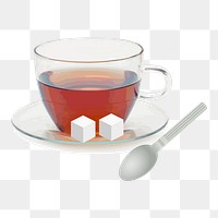 Cup of tea png sticker, beverage illustration on transparent background. Free public domain CC0 image.