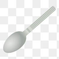 Spoon png sticker, utensil illustration on transparent background. Free public domain CC0 image.