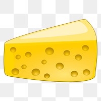 Cheese png sticker, food illustration on transparent background. Free public domain CC0 image.