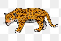 Jaguar tiger png sticker, animal illustration on transparent background. Free public domain CC0 image.