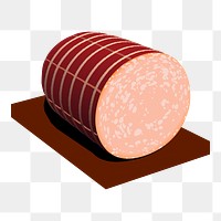 Mortadella bologna png sticker, food illustration on transparent background. Free public domain CC0 image.