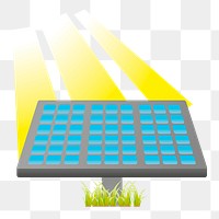 Solar panel png sticker, environment illustration on transparent background. Free public domain CC0 image.