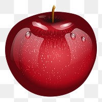 Apple png sticker, fruit illustration on transparent background. Free public domain CC0 image.