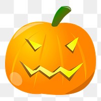 Halloween pumpkin png sticker, festive decoration illustration on transparent background. Free public domain CC0 image.