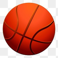 Basketball png sticker, sport equipment illustration on transparent background. Free public domain CC0 image.