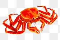 Alaskan crab png sticker, sea animal illustration on transparent background. Free public domain CC0 image.