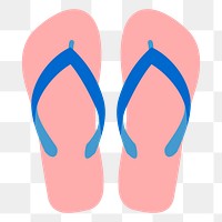 Pink sandals png sticker, object illustration on transparent background. Free public domain CC0 image.