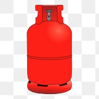 Gas bottle png sticker, object illustration on transparent background. Free public domain CC0 image.