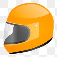 Yellow helmet png sticker, object illustration on transparent background. Free public domain CC0 image.