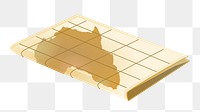 Map png sticker, object illustration on transparent background. Free public domain CC0 image.