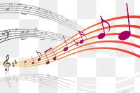 Musical notes png, transparent background. Free public domain CC0 image.