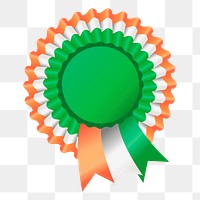 Award badge png sticker, St. Patrick's celebration illustration on transparent background. Free public domain CC0 image.