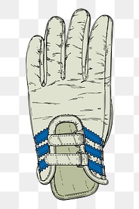 Ski glove png sticker, object illustration on transparent background. Free public domain CC0 image.