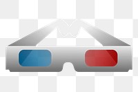 Retro 3D glasses png sticker, entertainment illustration on transparent background. Free public domain CC0 image.