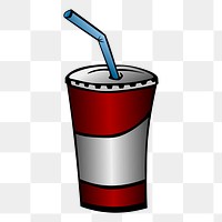 Soda cup png sticker, object illustration on transparent background. Free public domain CC0 image.