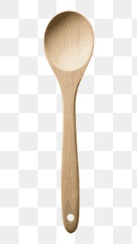 Wooden spoon png sticker, kitchenware illustration on transparent background. Free public domain CC0 image.