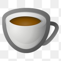 Espresso coffee png sticker, beverage illustration on transparent background. Free public domain CC0 image.