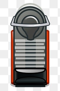 Espresso machine png sticker, object illustration on transparent background. Free public domain CC0 image.