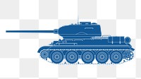 Military tank png sticker, vehicle illustration on transparent background. Free public domain CC0 image.