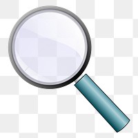 Magnifying glass png sticker object illustration, transparent background. Free public domain CC0 image.