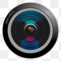 Camera lens png sticker illustration, transparent background. Free public domain CC0 image.