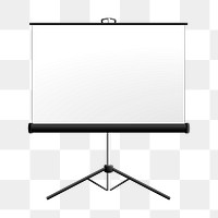 Projector screen png sticker illustration, transparent background. Free public domain CC0 image.