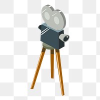 Film camera png sticker illustration, transparent background. Free public domain CC0 image.