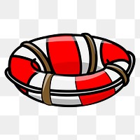 Lifesaver buoy png sticker illustration, transparent background. Free public domain CC0 image.