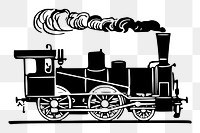 Train silhouette png sticker, vehicle illustration, transparent background. Free public domain CC0 image