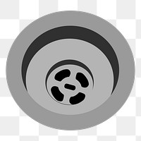 Drain png sticker illustration, transparent background. Free public domain CC0 image.