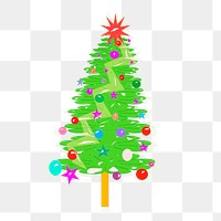 Christmas tree png sticker, festive illustration, transparent background. Free public domain CC0 image