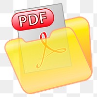 PDF file png sticker, digital document illustration, transparent background. Free public domain CC0 image