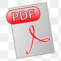 PDF file png sticker, digital document illustration, transparent background. Free public domain CC0 image