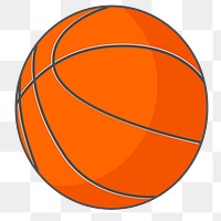 Basketball png sticker illustration, transparent background. Free public domain CC0 image.