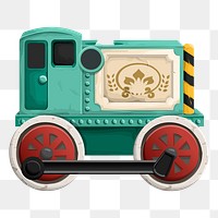 Vintage train png sticker, vehicle illustration, transparent background. Free public domain CC0 image