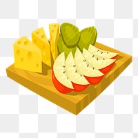 Charcuterie board png sticker, food illustration, transparent background. Free public domain CC0 image