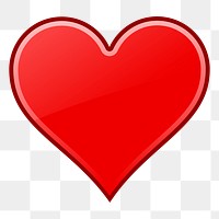 Heart icon png sticker, Valentine's illustration, transparent background. Free public domain CC0 image