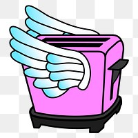 Toaster png sticker illustration, transparent background. Free public domain CC0 image.