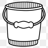 Bucket png sticker illustration, transparent background. Free public domain CC0 image.