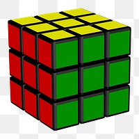 Rubik's cube png sticker illustration, transparent background. Free public domain CC0 image.