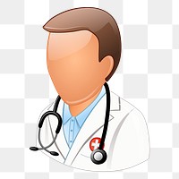 Doctor icon png sticker, transparent background. Free public domain CC0 image